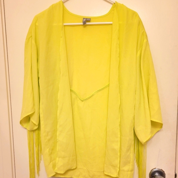 Asos Neon Yellow Kimono - Picture 2 of 3